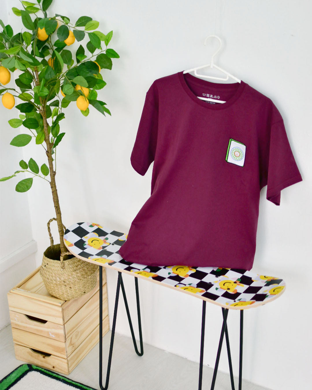 Signature Limited Edition Huat Tile Tee in Maroon