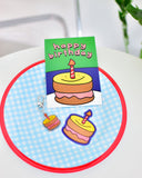 Ultimate Birthday Cake Postcard Keychain
