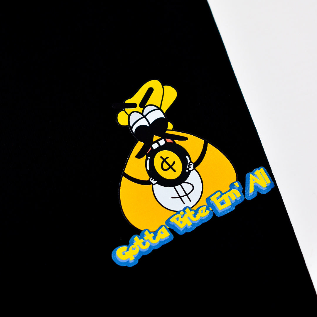 Gotta Bite Em All Oversized Tee In Black