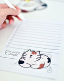 Lazy Cat You Work I Judge A5 Writing Notepad