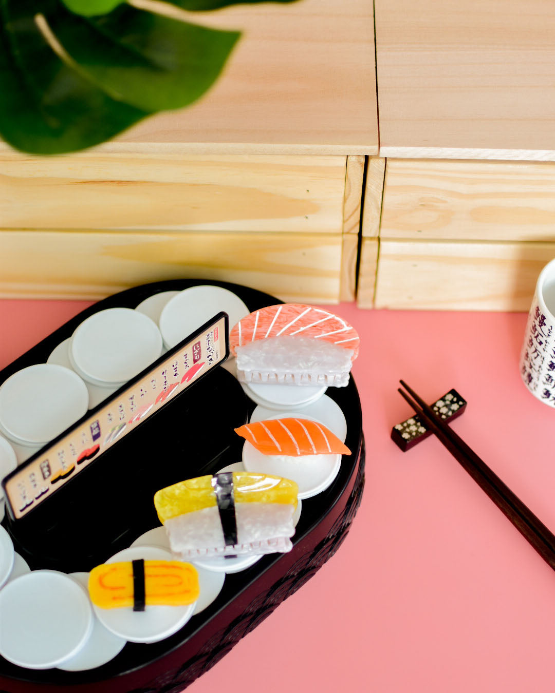Sushi Hair Claw Clip Duo - Salmon & Tamago