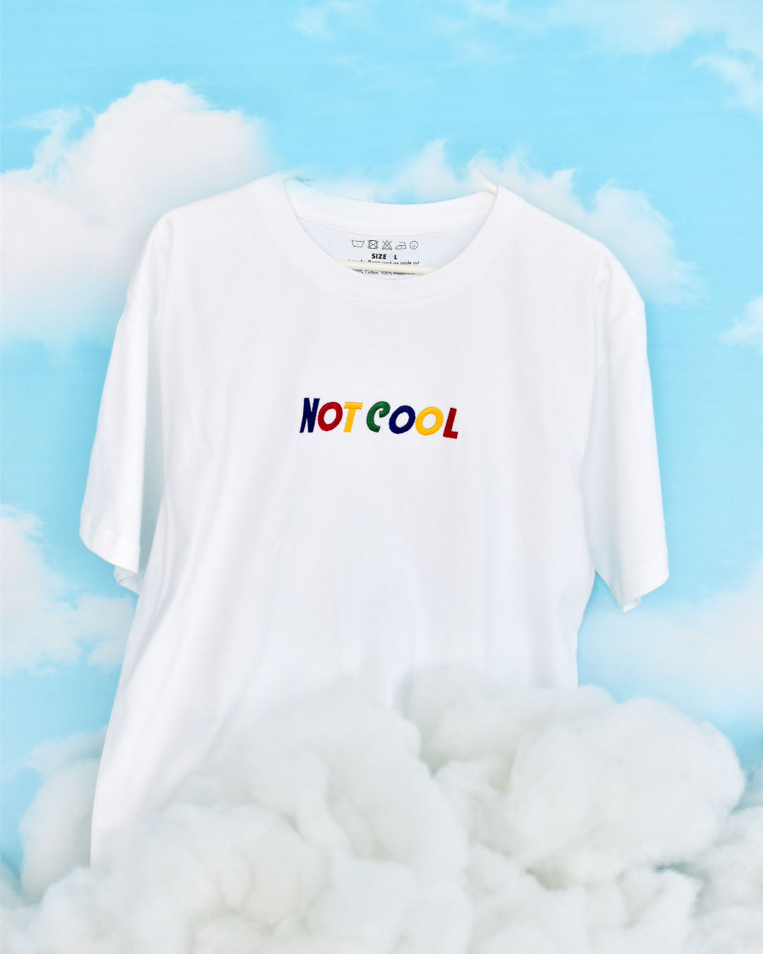 Not Cool Oversized Tee in White