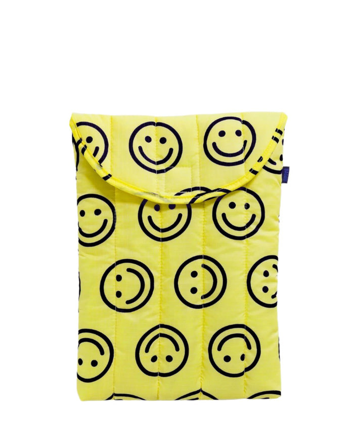 Baggu Puffy Laptop Sleeve 13" - Yellow Happy