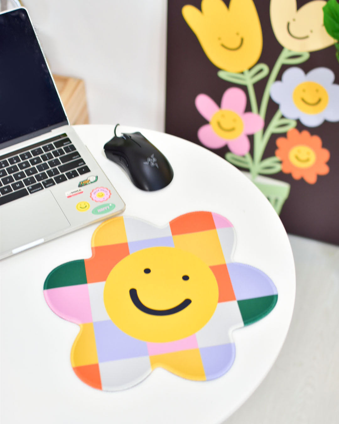 another look of the mousepad on a computer desk